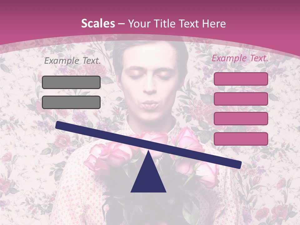 Person Holiday Flora PowerPoint Template