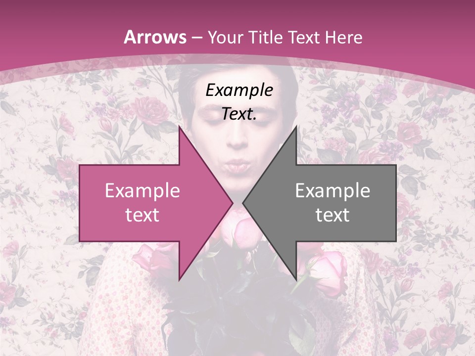 Person Holiday Flora PowerPoint Template