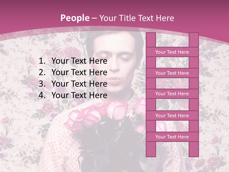 Person Holiday Flora PowerPoint Template