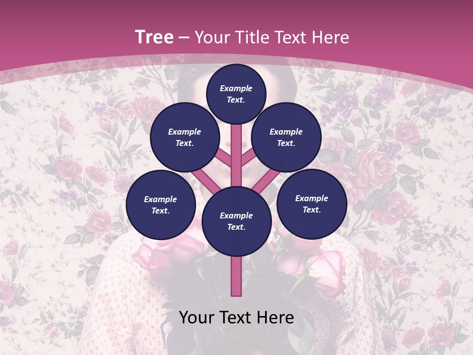 Person Holiday Flora PowerPoint Template