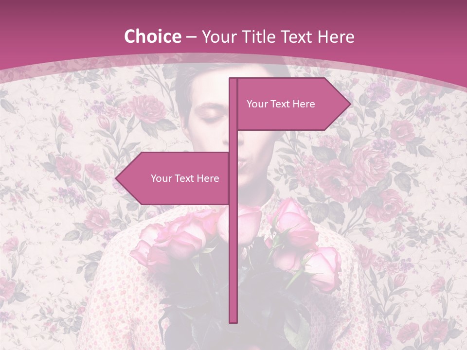 Person Holiday Flora PowerPoint Template