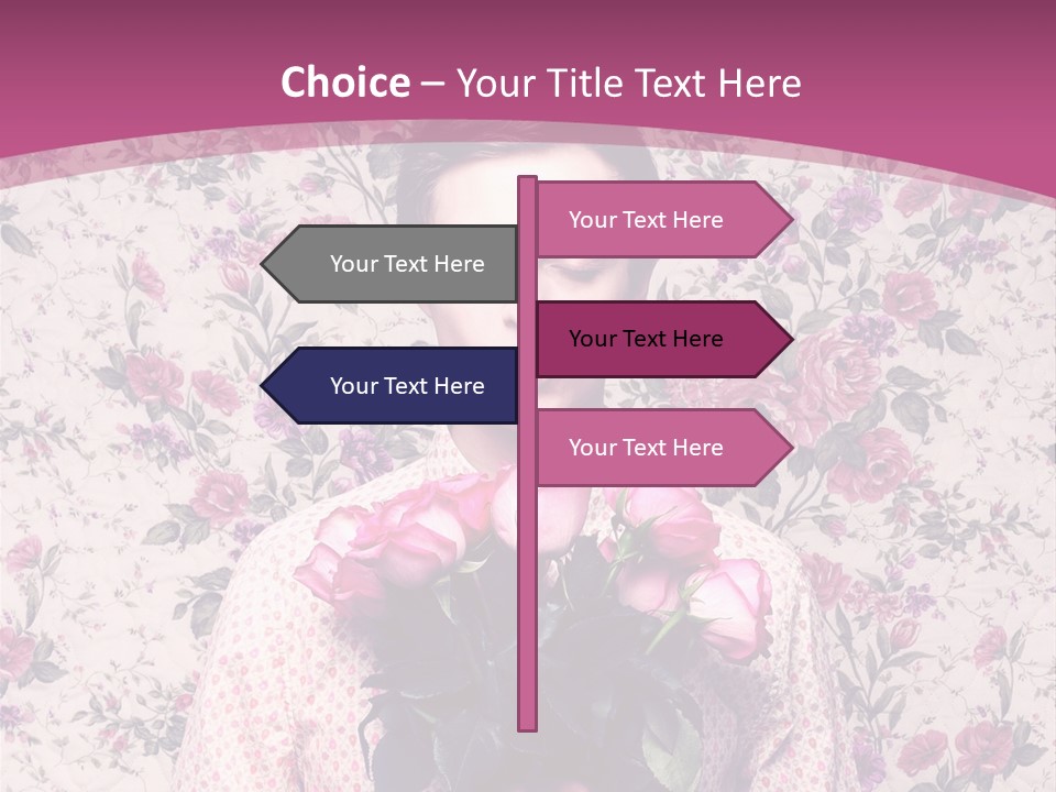 Person Holiday Flora PowerPoint Template