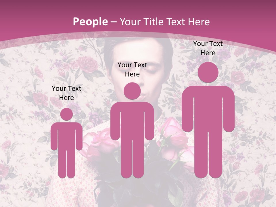 Person Holiday Flora PowerPoint Template