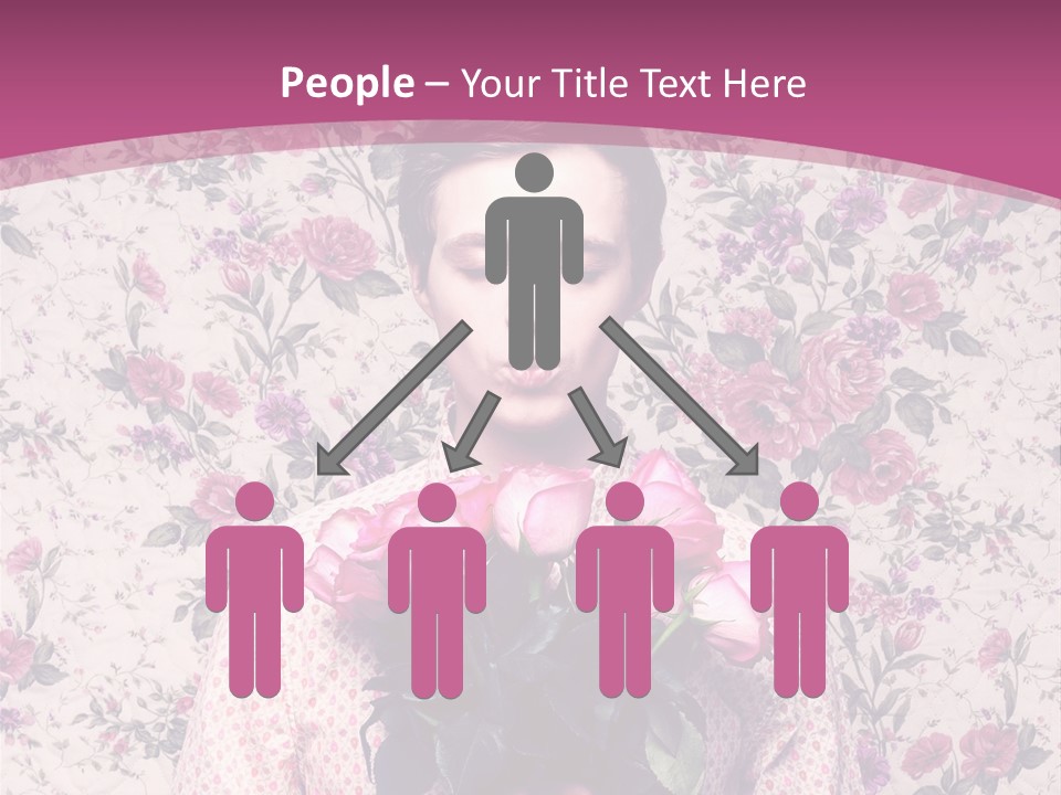 Person Holiday Flora PowerPoint Template