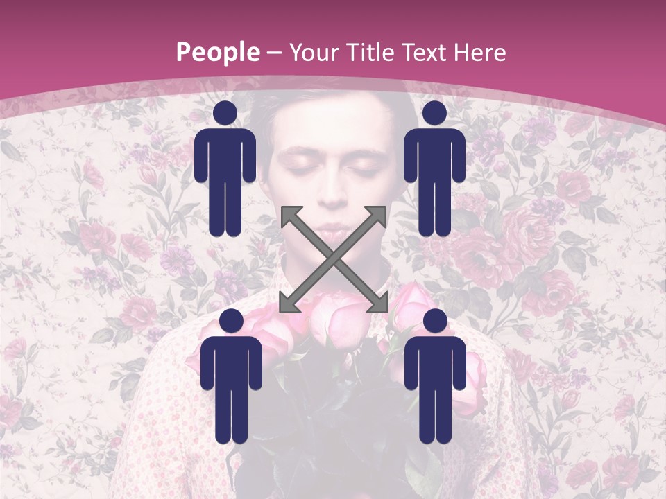 Person Holiday Flora PowerPoint Template