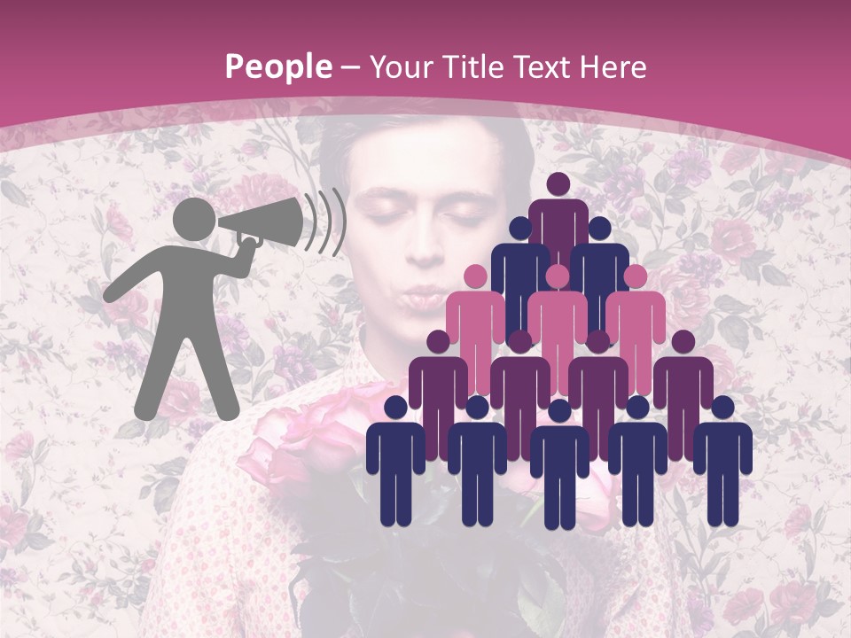 Person Holiday Flora PowerPoint Template