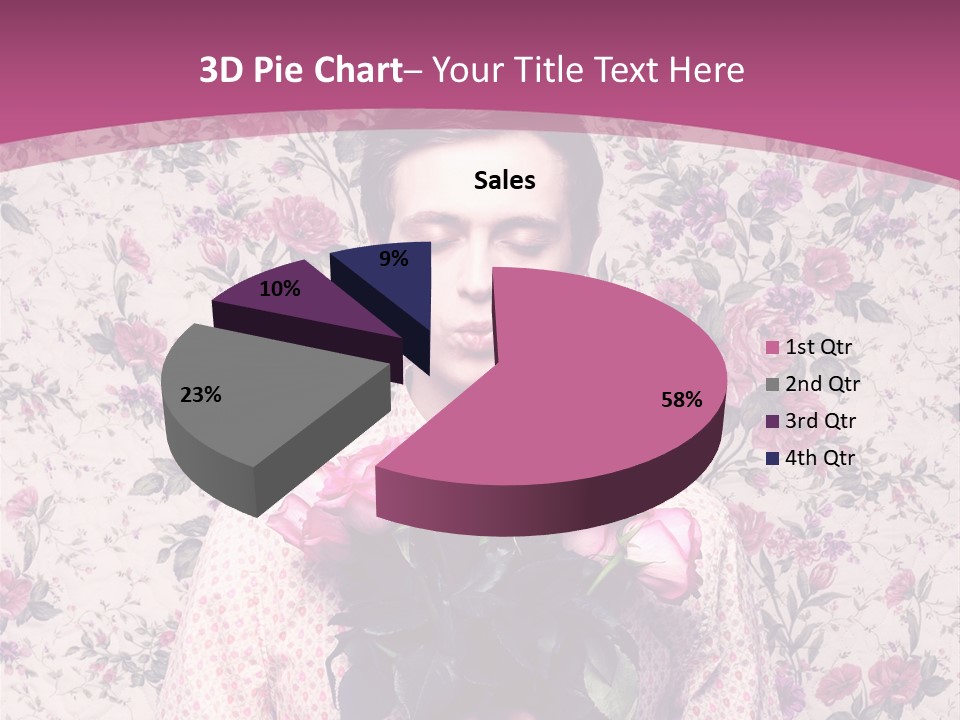 Person Holiday Flora PowerPoint Template