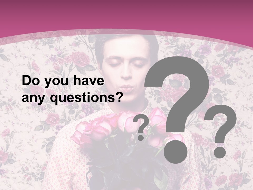 Person Holiday Flora PowerPoint Template