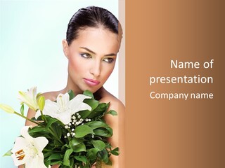 Pretty Girl Female PowerPoint Template