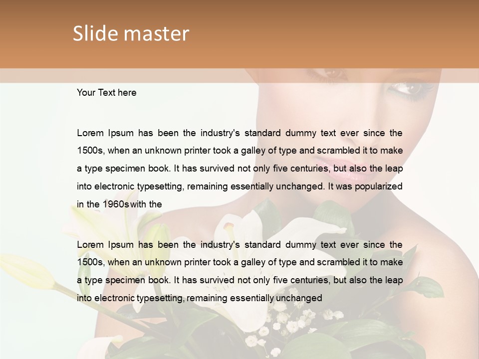 Pretty Girl Female PowerPoint Template