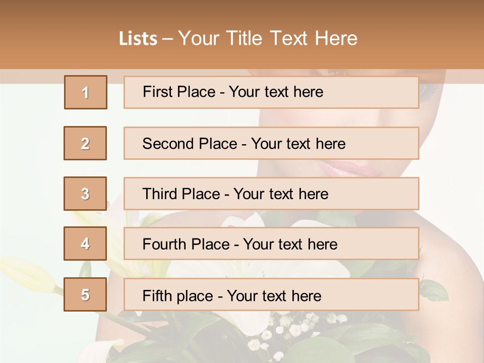 Pretty Girl Female PowerPoint Template