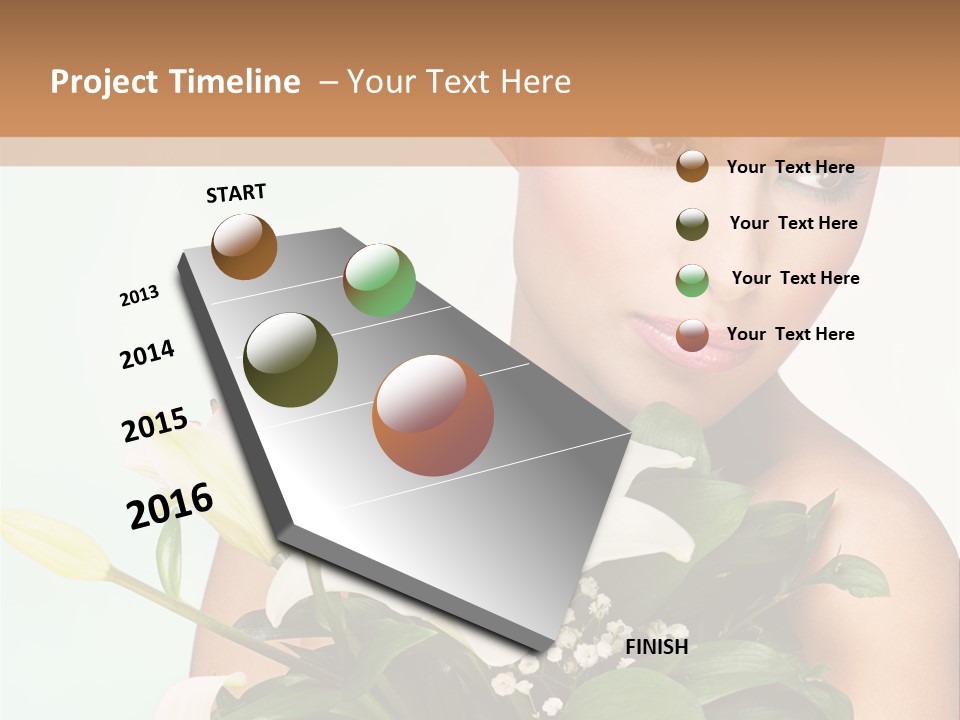 Pretty Girl Female PowerPoint Template