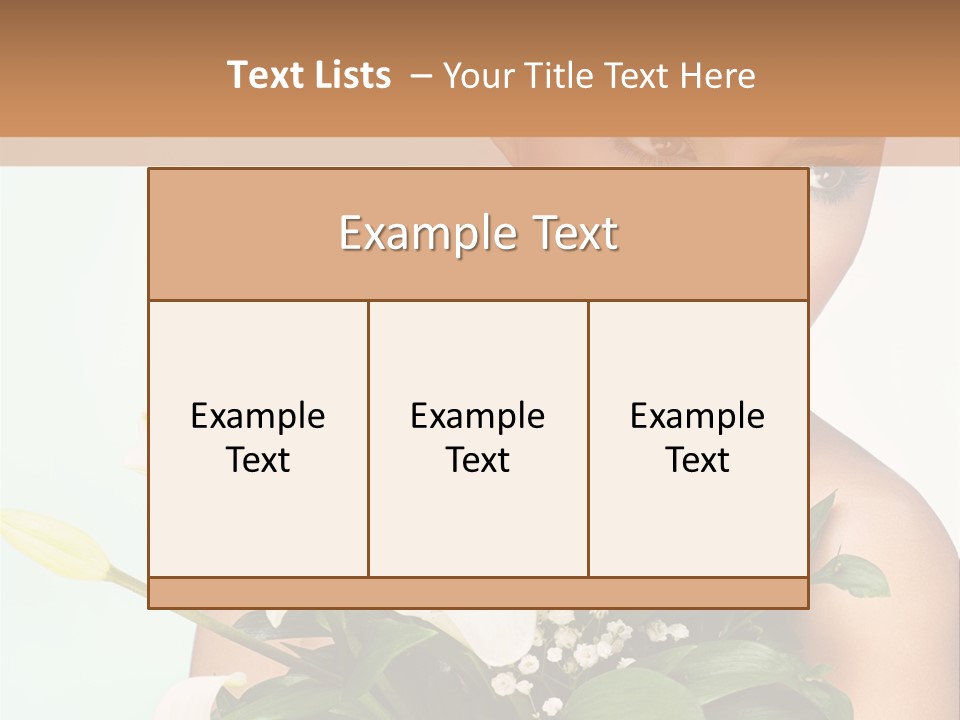 Pretty Girl Female PowerPoint Template