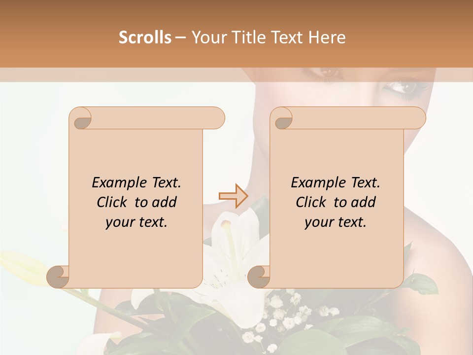 Pretty Girl Female PowerPoint Template