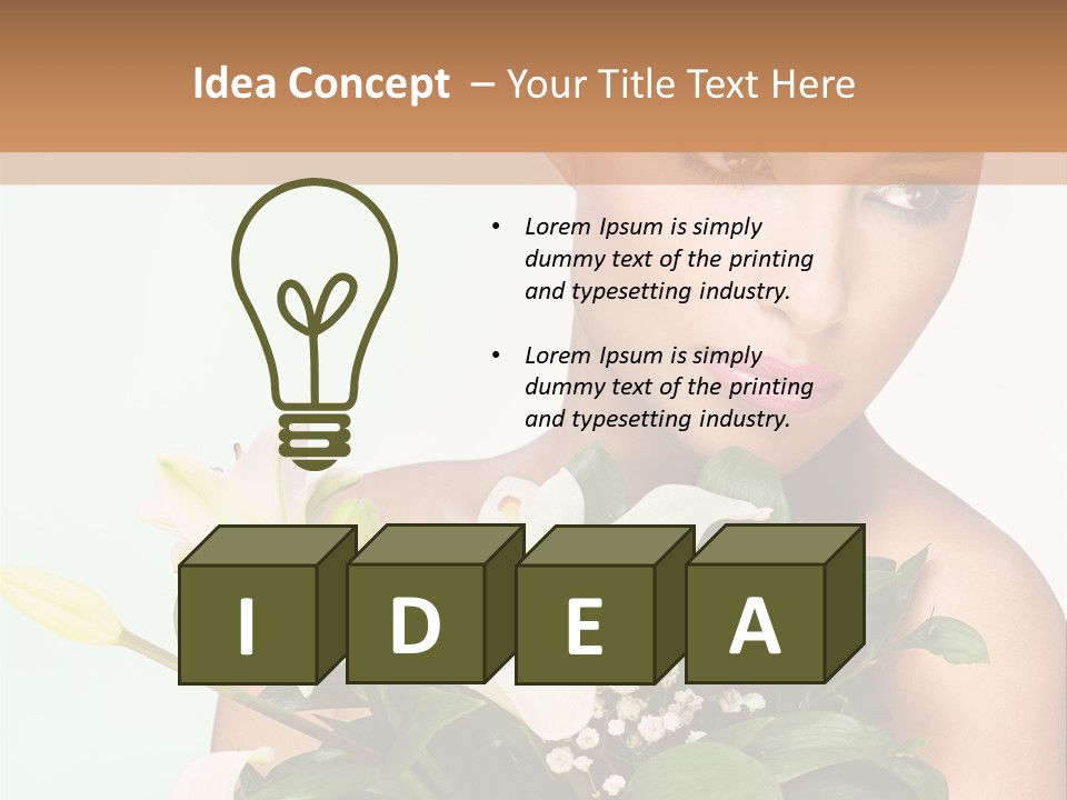 Pretty Girl Female PowerPoint Template