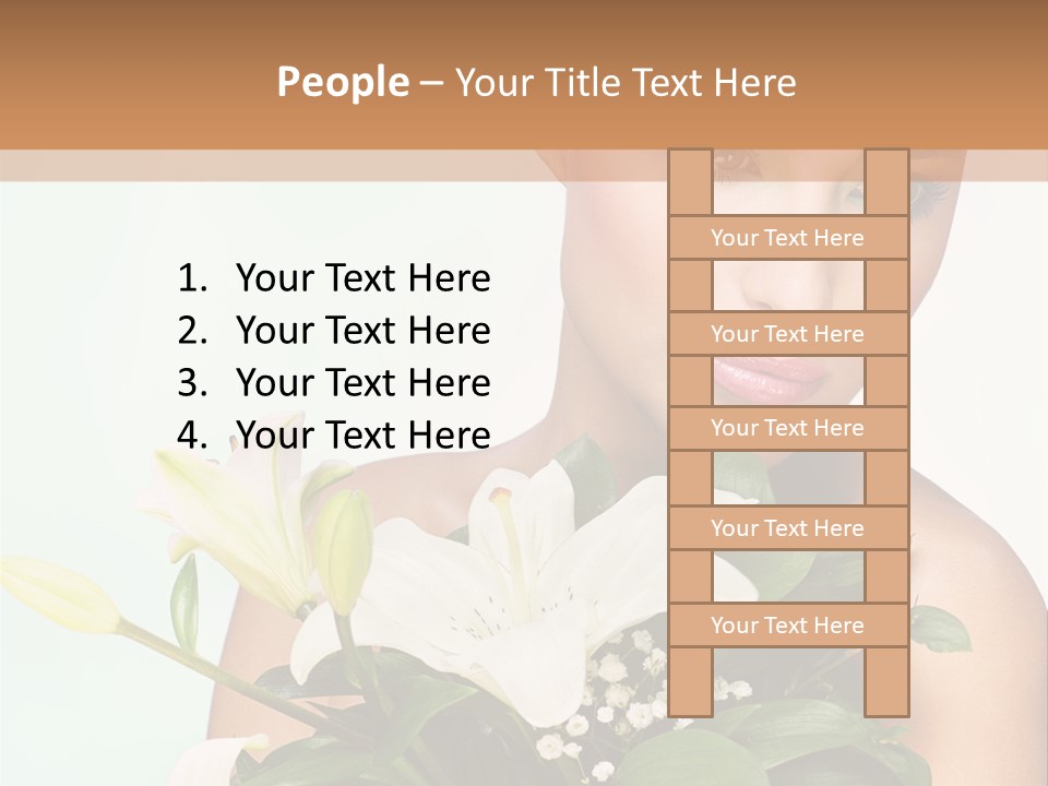 Pretty Girl Female PowerPoint Template
