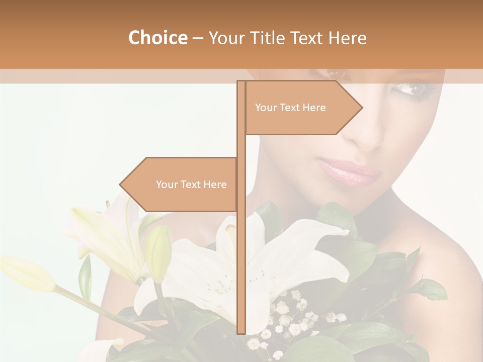 Pretty Girl Female PowerPoint Template