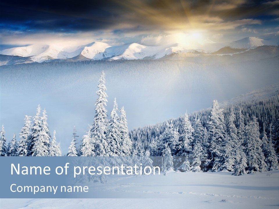 Illumination Beauty Ice PowerPoint Template
