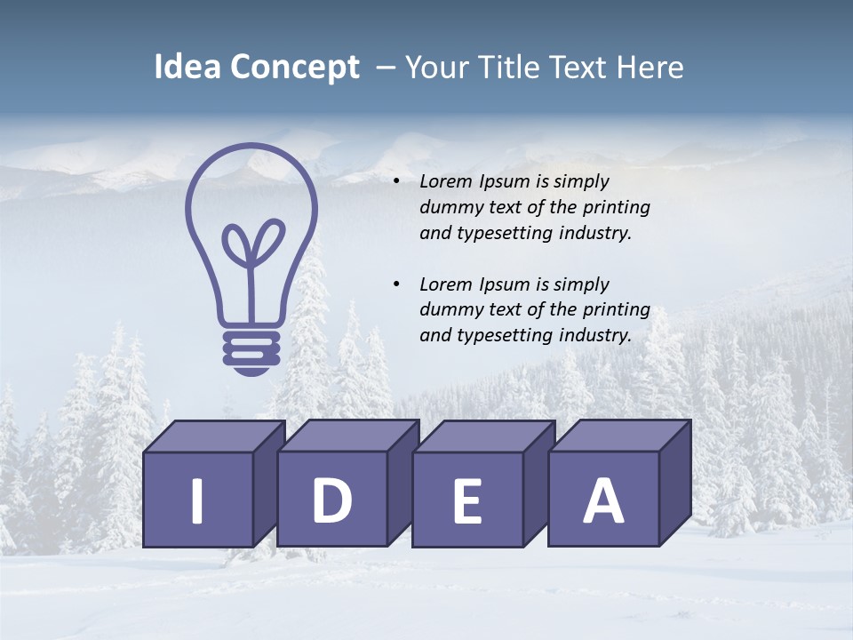 Illumination Beauty Ice PowerPoint Template