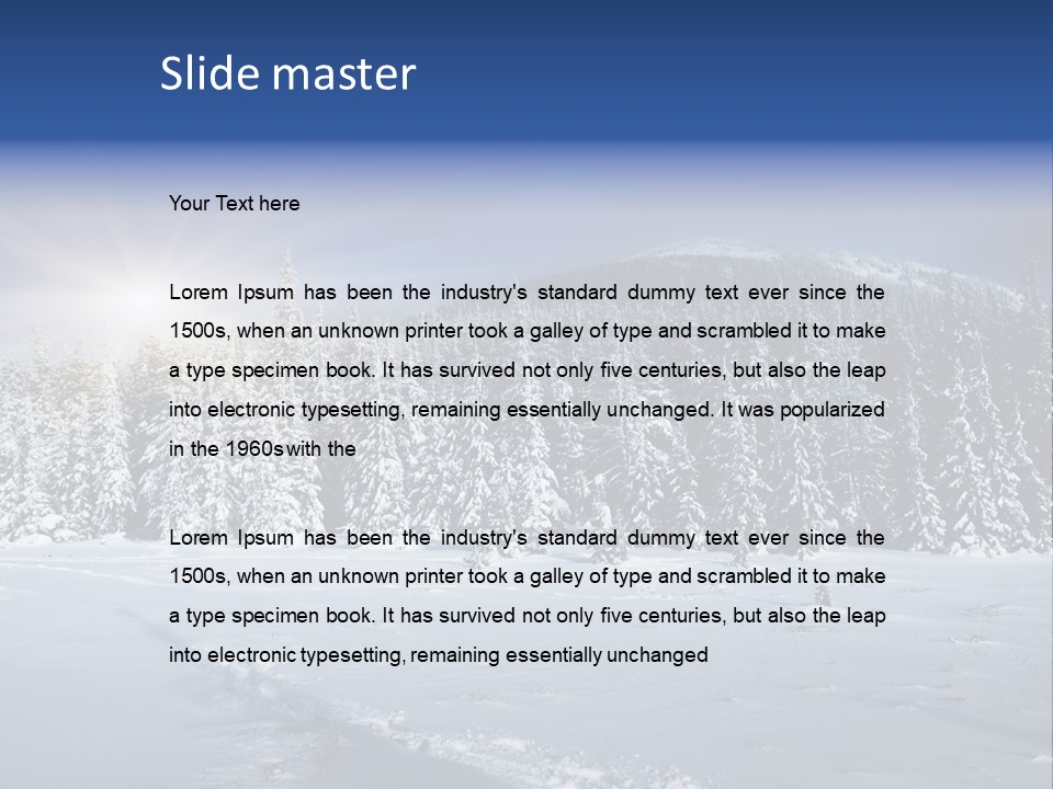 Nature Landscape Xmas PowerPoint Template