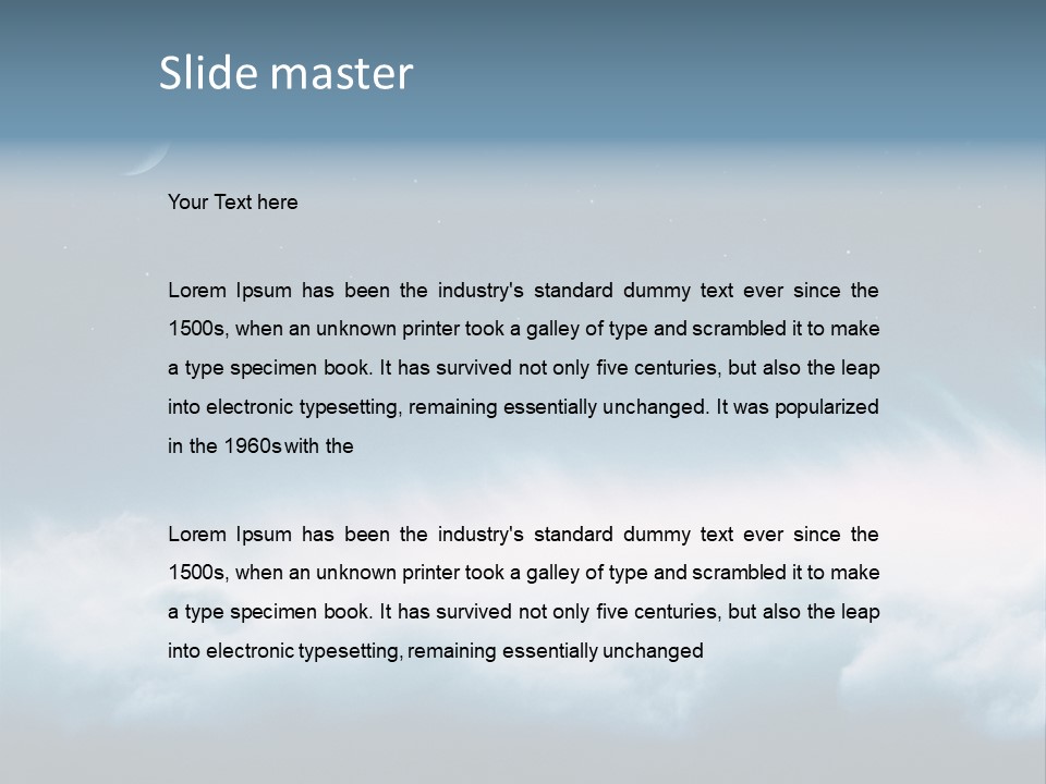 Mystical Cloud Background PowerPoint Template