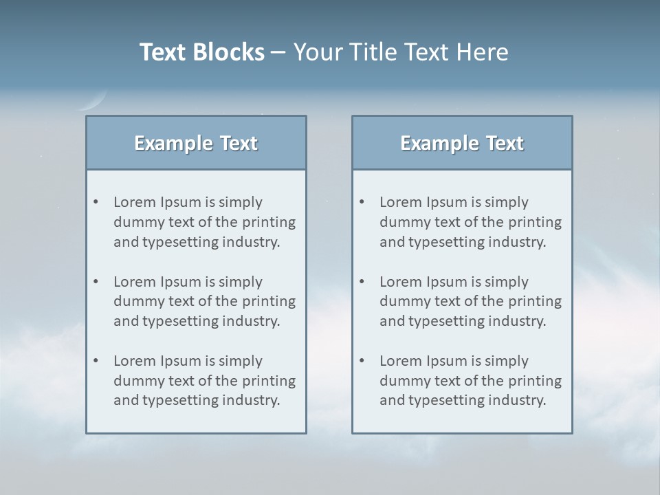 Mystical Cloud Background PowerPoint Template