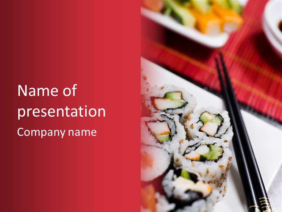 Table Sushi Seafood PowerPoint Template