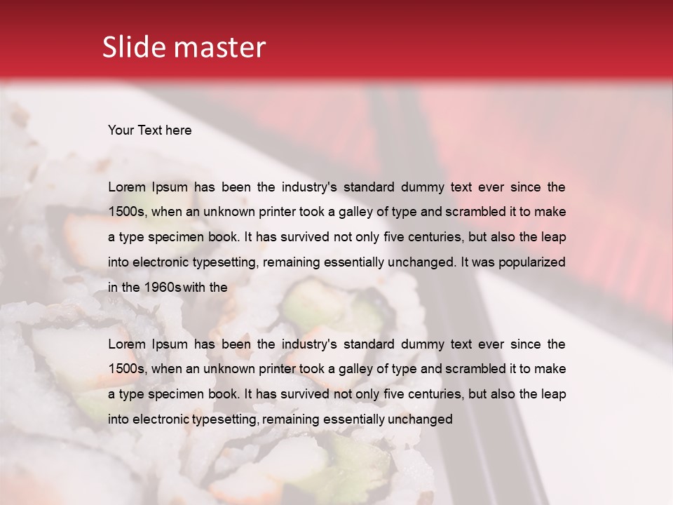 Table Sushi Seafood PowerPoint Template