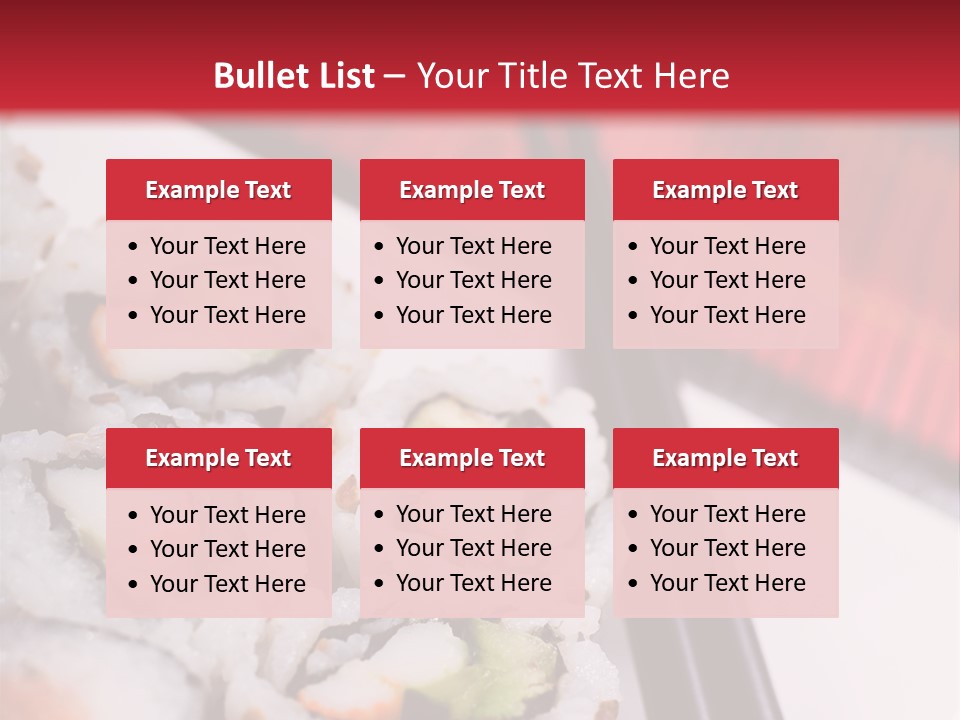 Table Sushi Seafood PowerPoint Template