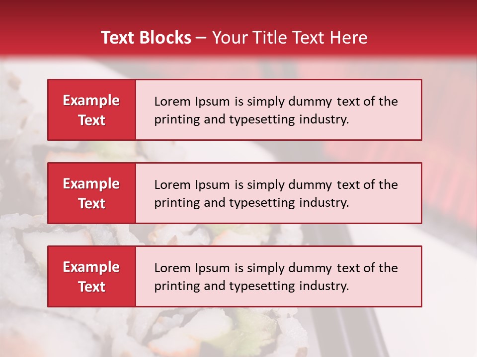Table Sushi Seafood PowerPoint Template