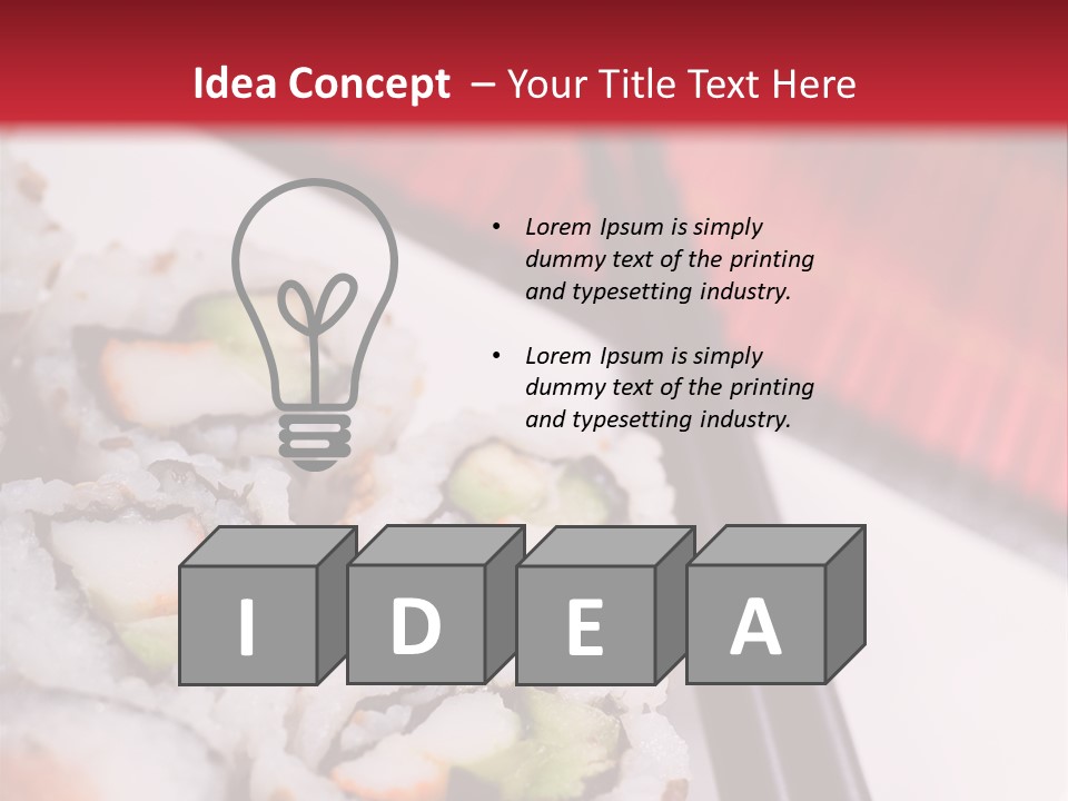 Table Sushi Seafood PowerPoint Template