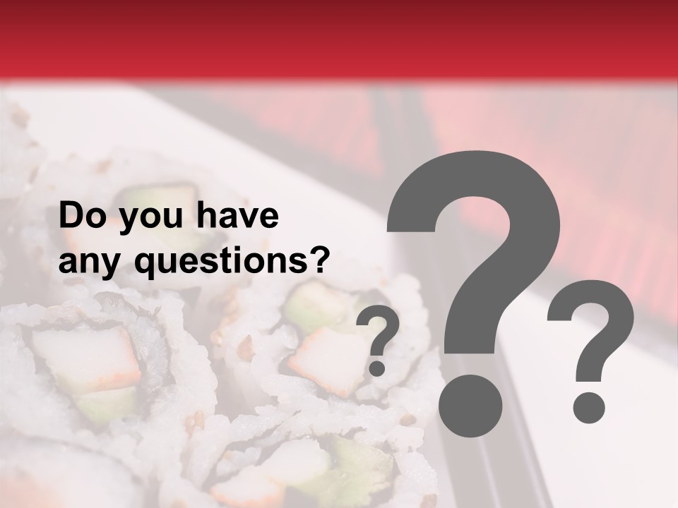 Table Sushi Seafood PowerPoint Template