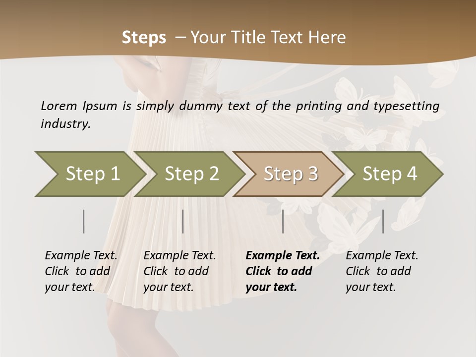 Young Butterfly  PowerPoint Template