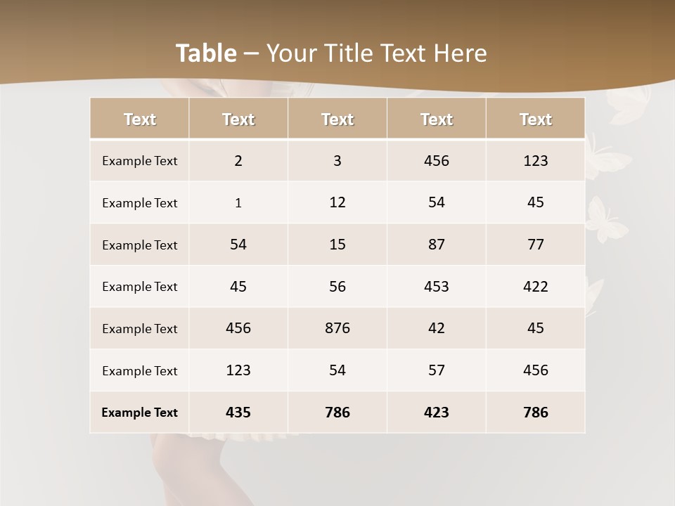 Young Butterfly  PowerPoint Template