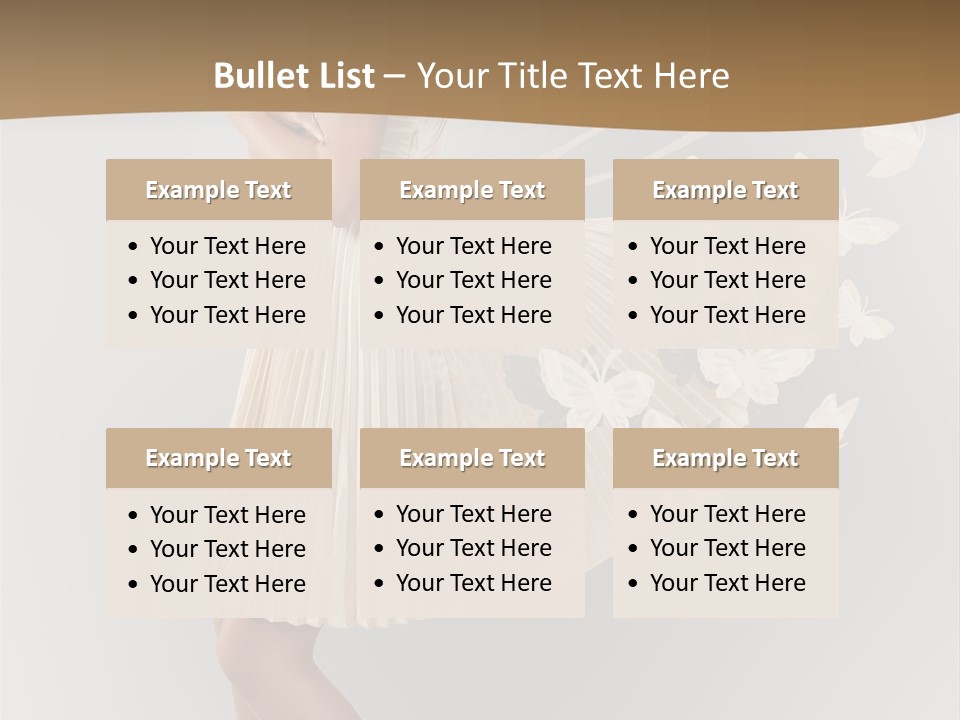 Young Butterfly  PowerPoint Template