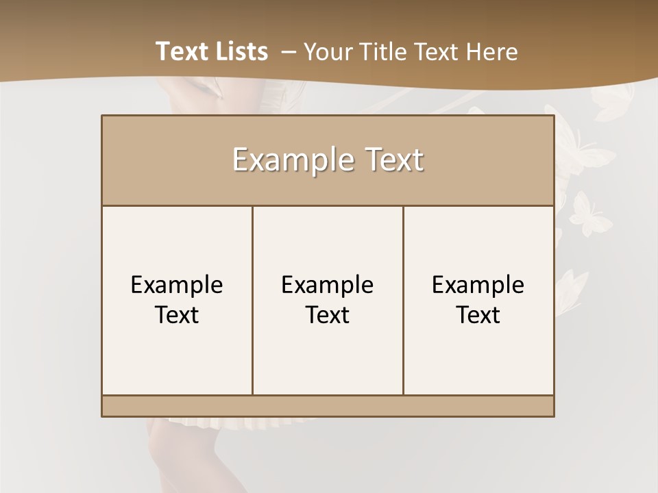 Young Butterfly  PowerPoint Template