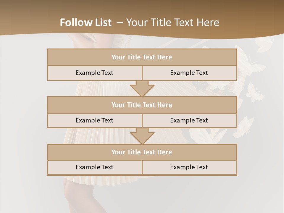 Young Butterfly  PowerPoint Template