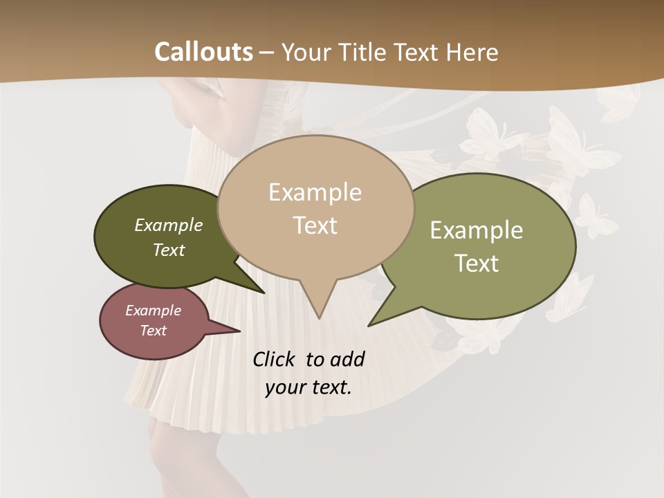 Young Butterfly  PowerPoint Template