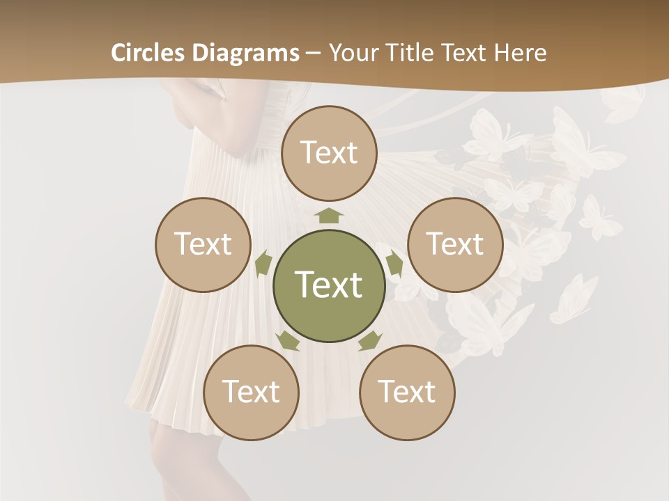 Young Butterfly  PowerPoint Template