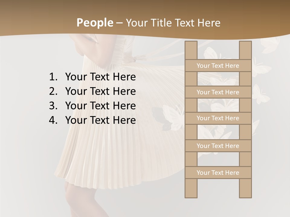 Young Butterfly  PowerPoint Template