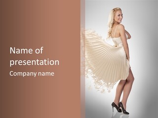 Dancing Beauty Isolated PowerPoint Template