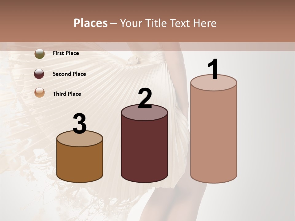 Dancing Beauty Isolated PowerPoint Template