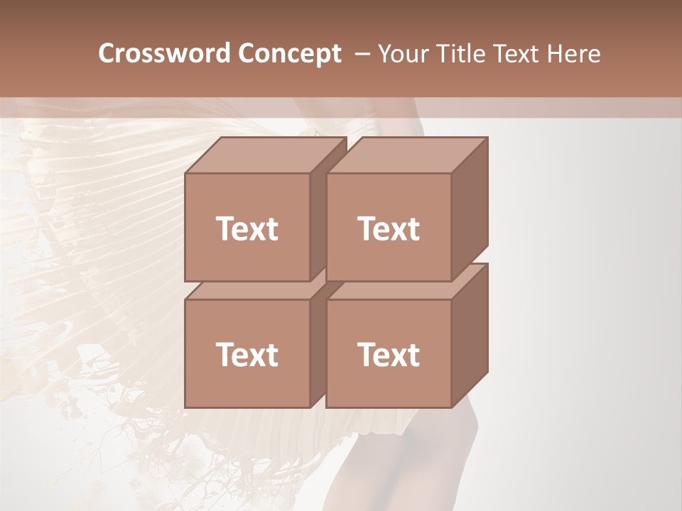 Dancing Beauty Isolated PowerPoint Template