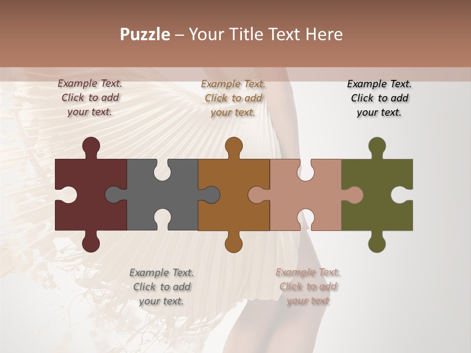 Dancing Beauty Isolated PowerPoint Template