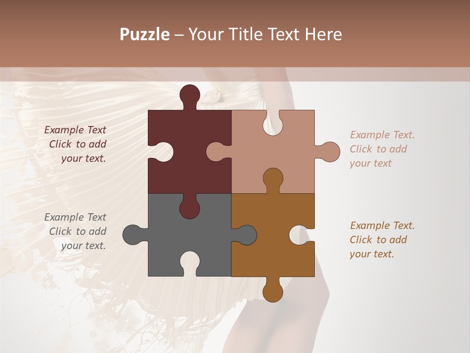 Dancing Beauty Isolated PowerPoint Template
