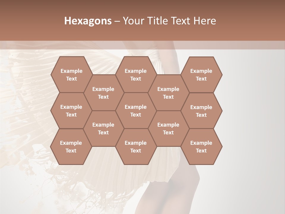 Dancing Beauty Isolated PowerPoint Template