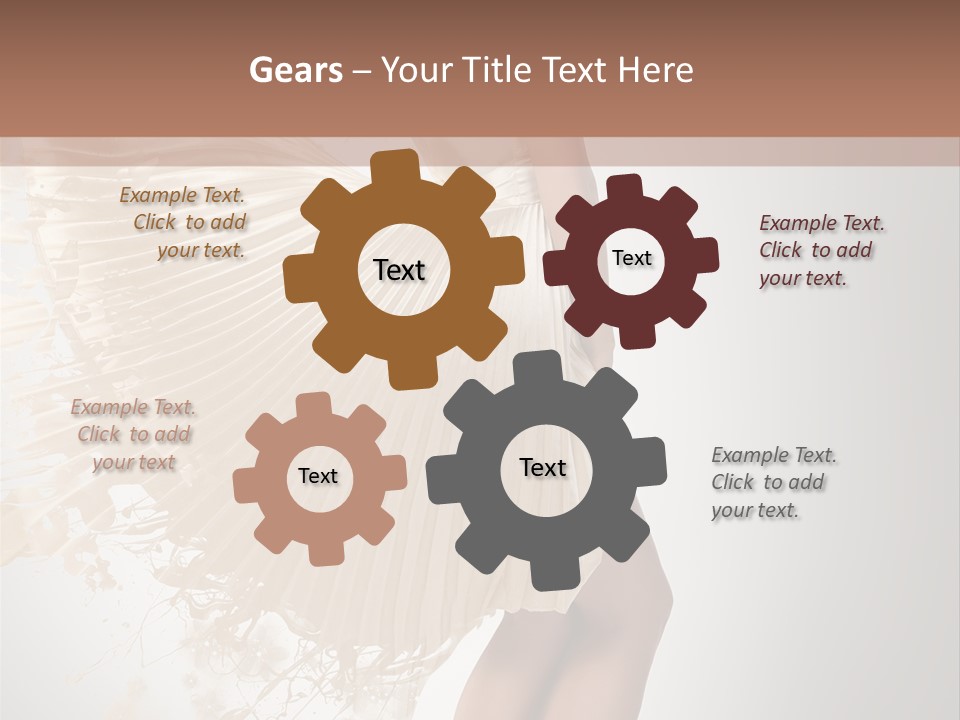 Dancing Beauty Isolated PowerPoint Template