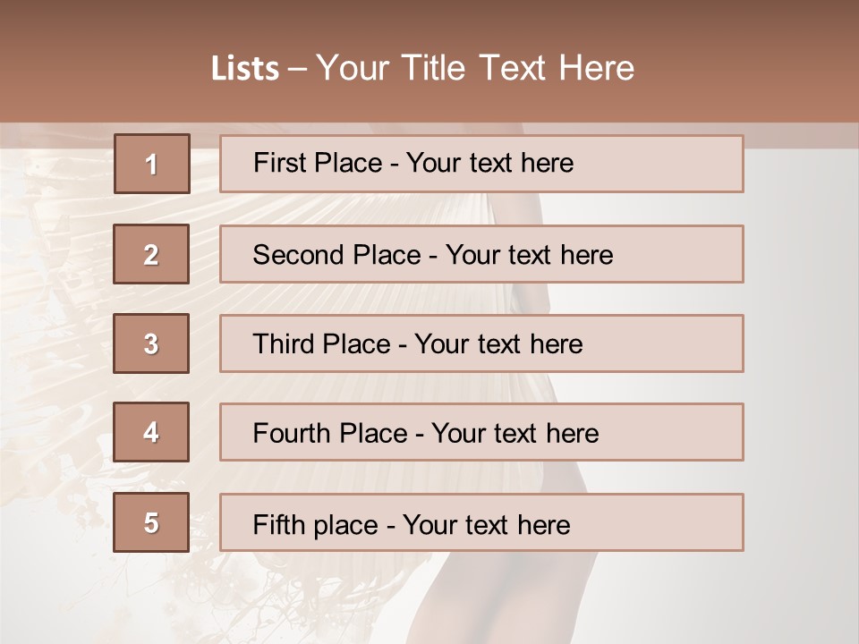 Dancing Beauty Isolated PowerPoint Template