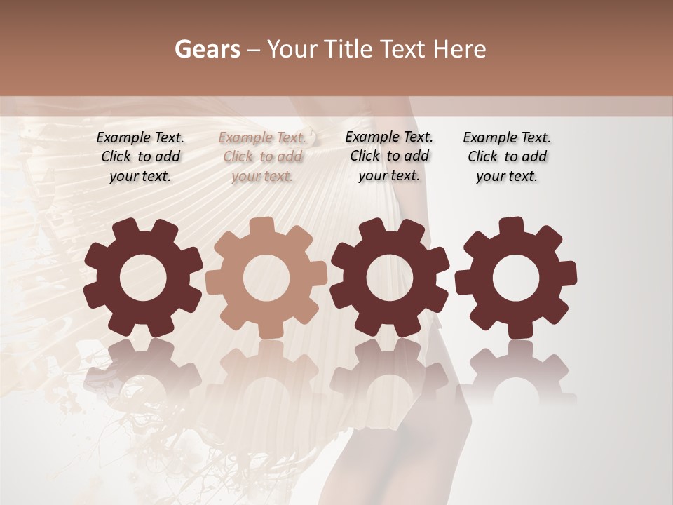 Dancing Beauty Isolated PowerPoint Template