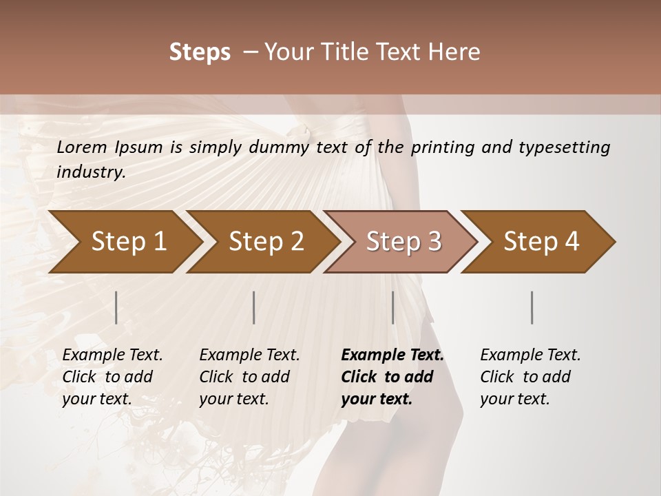Dancing Beauty Isolated PowerPoint Template